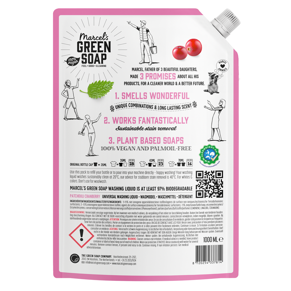 Universal Waschmittel Nachfüllung Patschuli & Cranberry