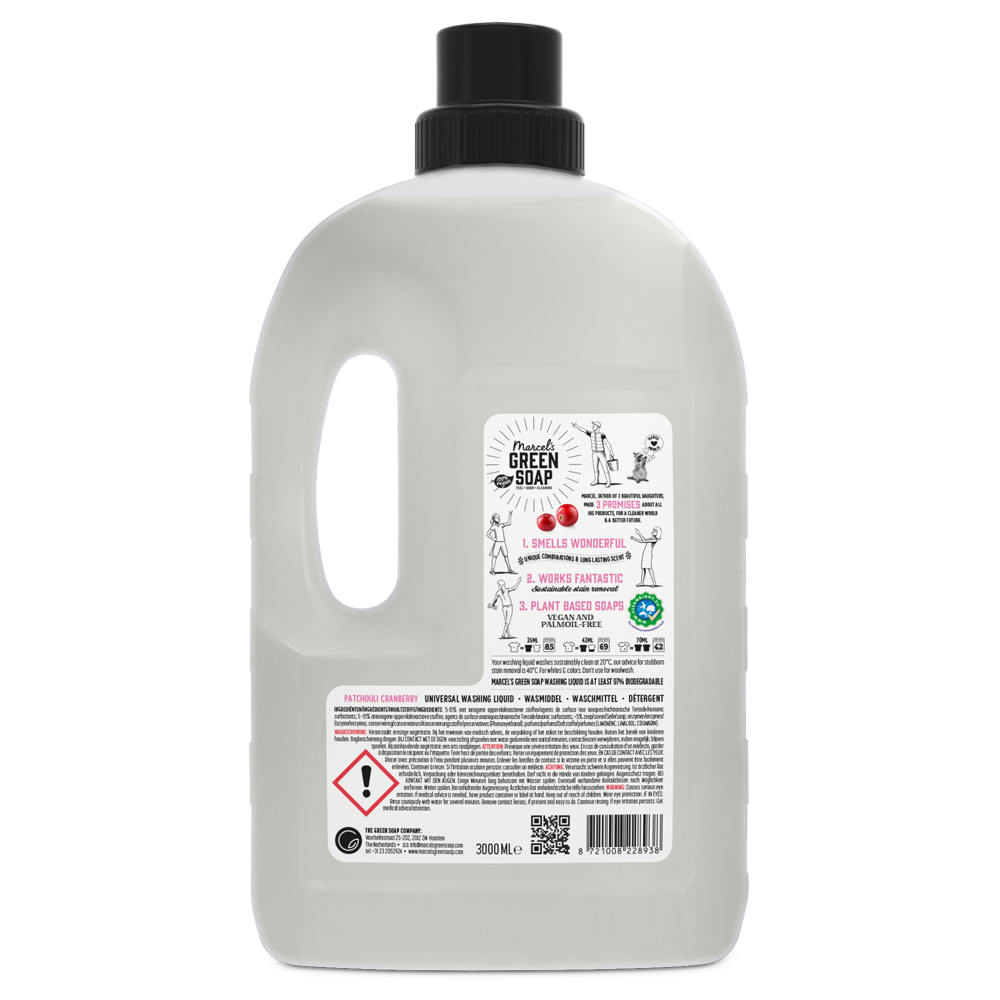 Universal Washing Liquid Patchouli & Cranberry 3L