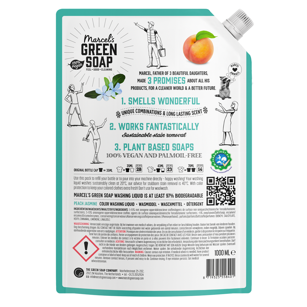 Color Washing Liquid Refill Peach & Jasmine