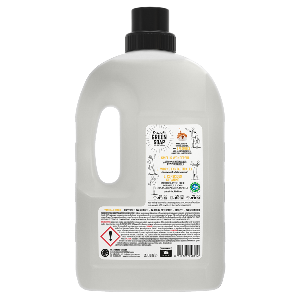 Universeel Wasmiddel Vanille & Katoen 3L