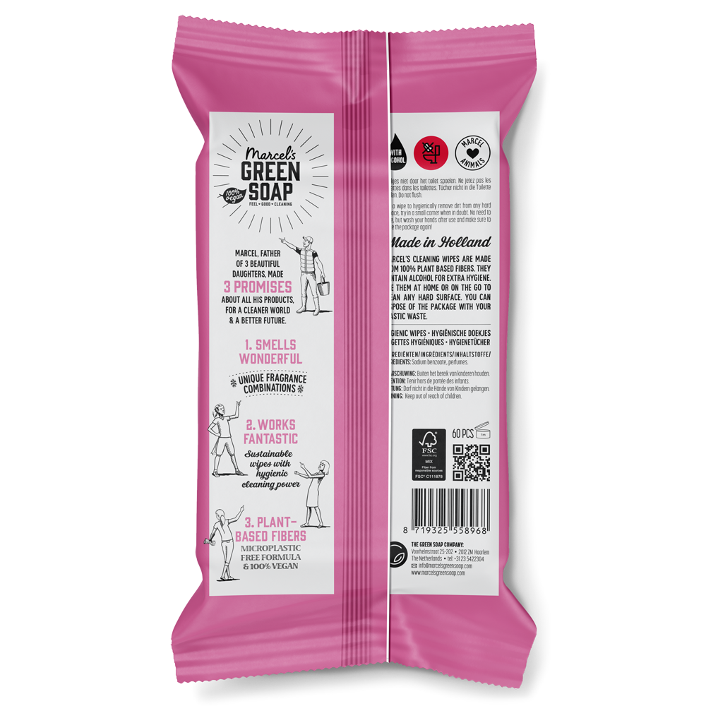 Hygienic Cleaning Wipes Patchouli & Cranberry