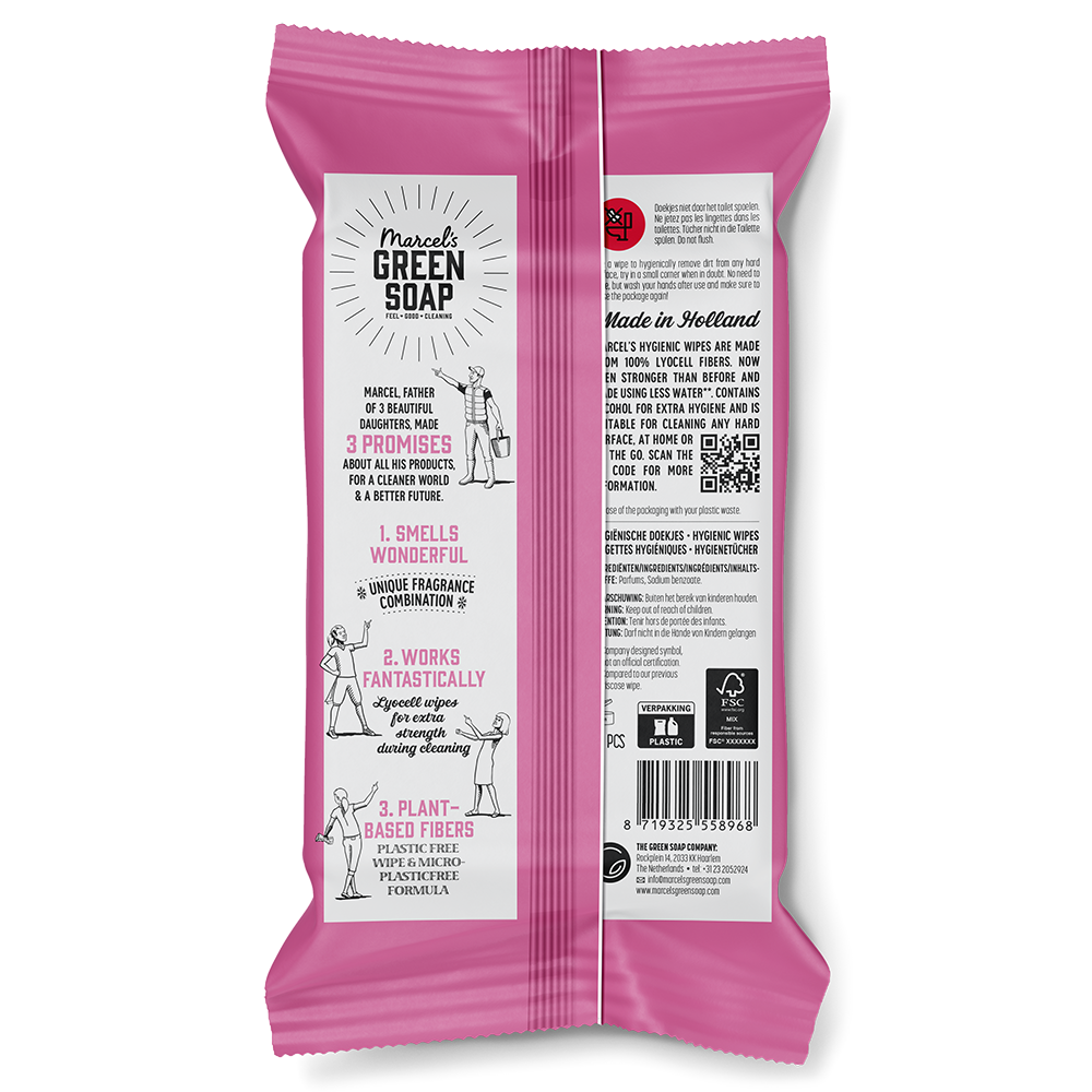 Hygienic Cleaning Wipes Patchouli & Cranberry