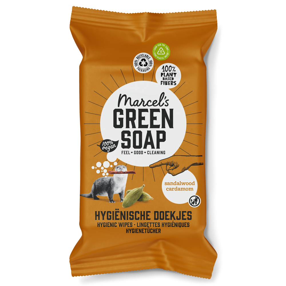 Hygienic Cleaning Wipes Sandalwood & Cardamom - Moist – Marcel's