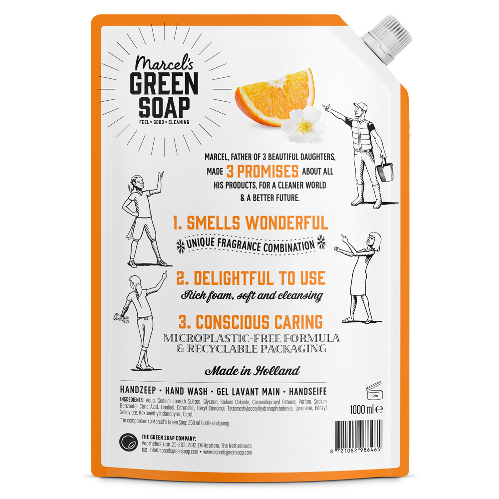 Hand Soap Refill Orange & Jasmine 1L