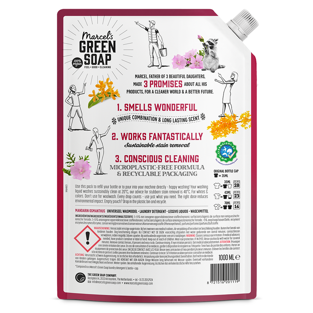 Premium Washing Liquid Refill Mandarin & Osmanthus