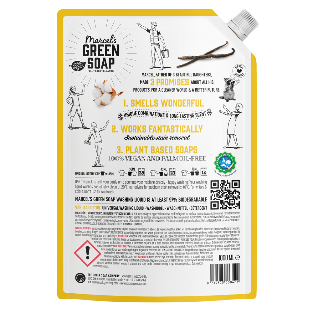 Universal Washing Liquid Refill Vanilla & Cotton