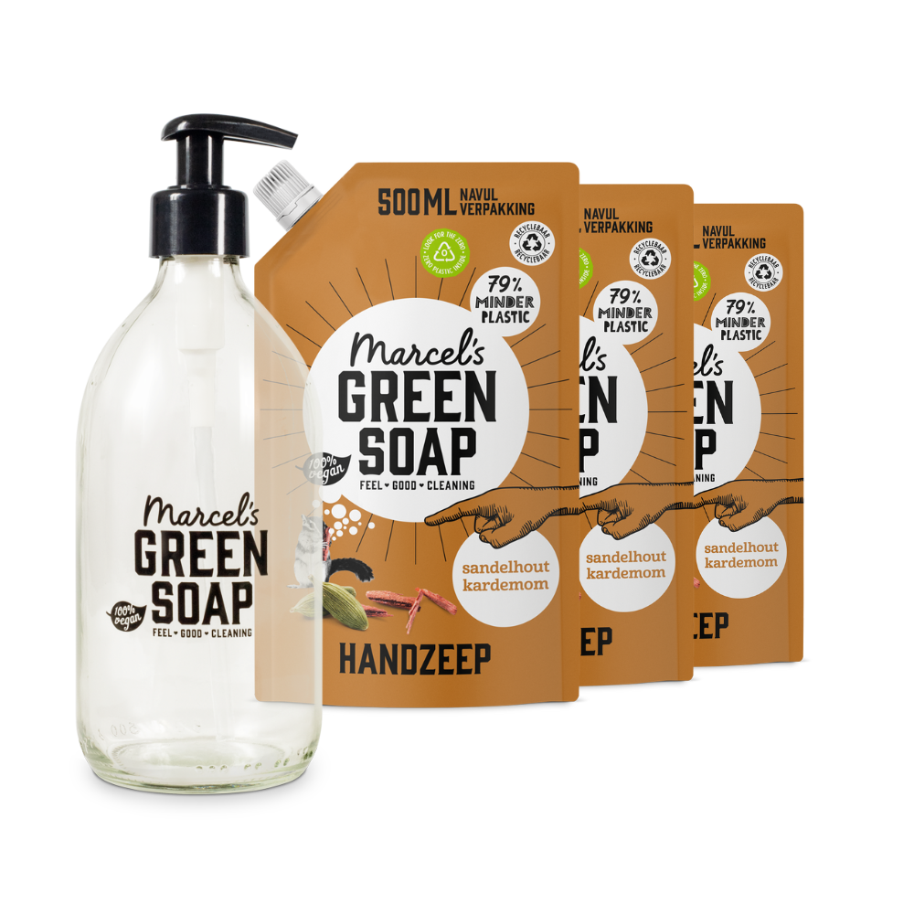 Glazen Fles Refillbundel Sandelhout & Kardemom