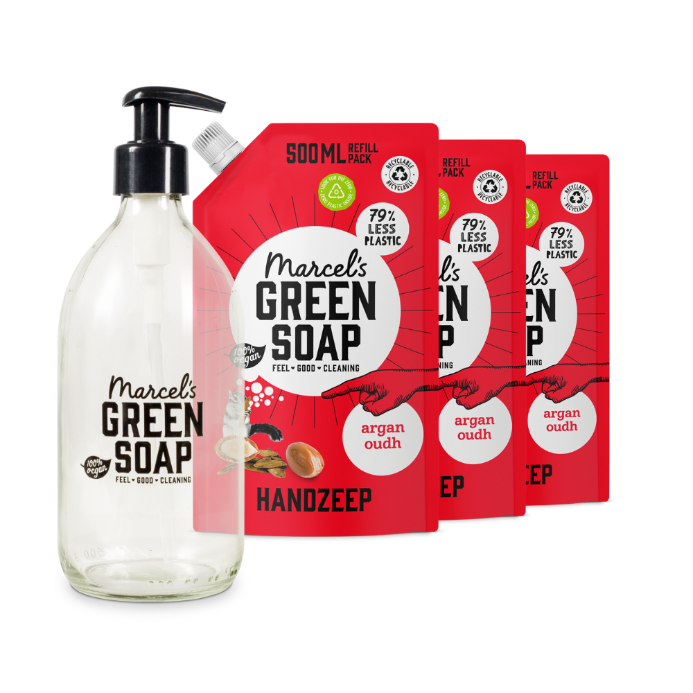 Glasflaschen-Nachfüllpaket Argan & Oudh
