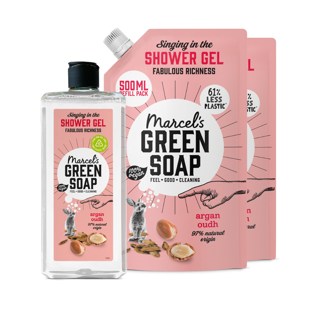 Douchegel Refillbundel Argan & Oudh