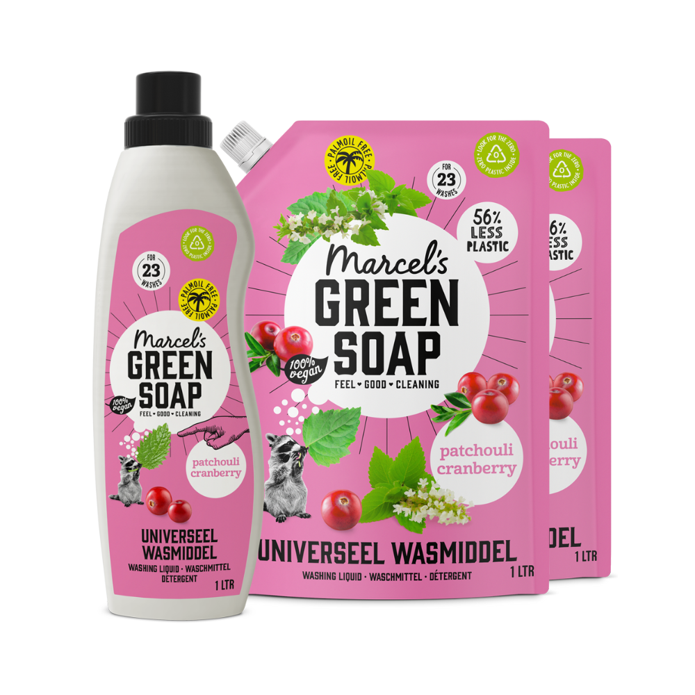 Universeel Wasmiddel Refillbundel Patchouli & Cranberry