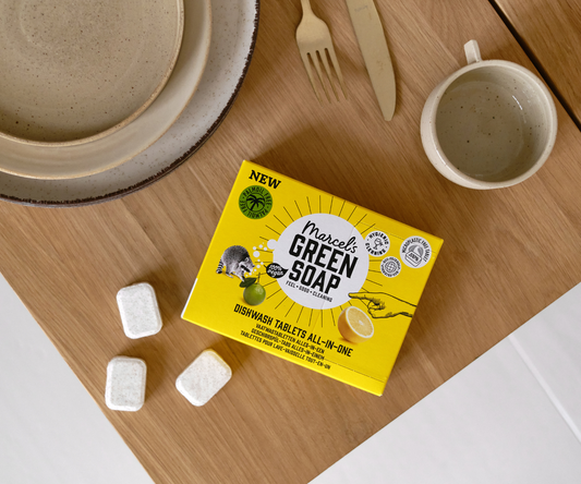 Even more sustainable now: 100% palm oil-free dishwasher tablets from Marcel’s Green Soap