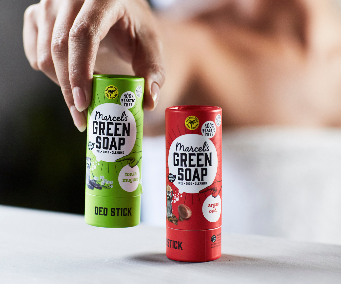 Twee deodorant sticks van Marcel's Green Soap