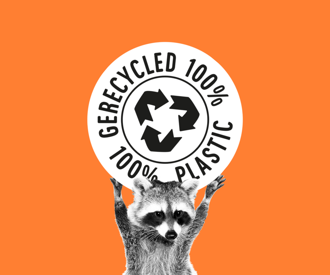 Wasbeer met 100% Gerecycled Plastic Logo