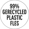 99% gerecycled plastic fles