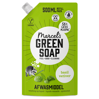 Afwasmiddel Navulling Basilicum & Vetiver