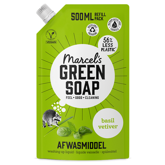 Afwasmiddel Navulling Basilicum & Vetiver
