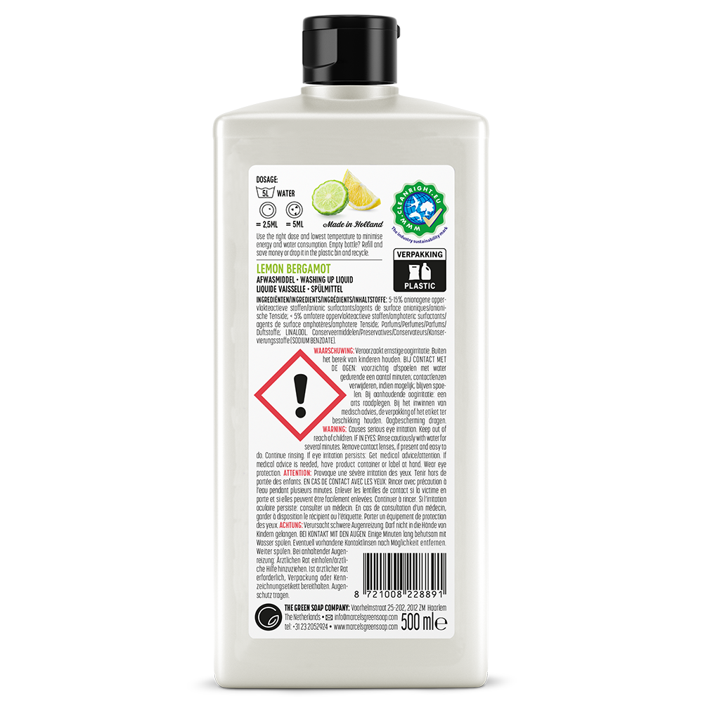 Afwasmiddel Citroen & Bergamot