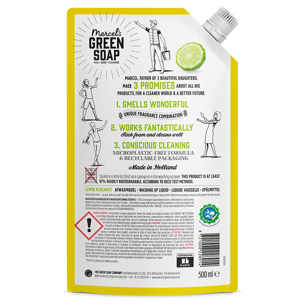 Afwasmiddel Navulling Citroen & Bergamot