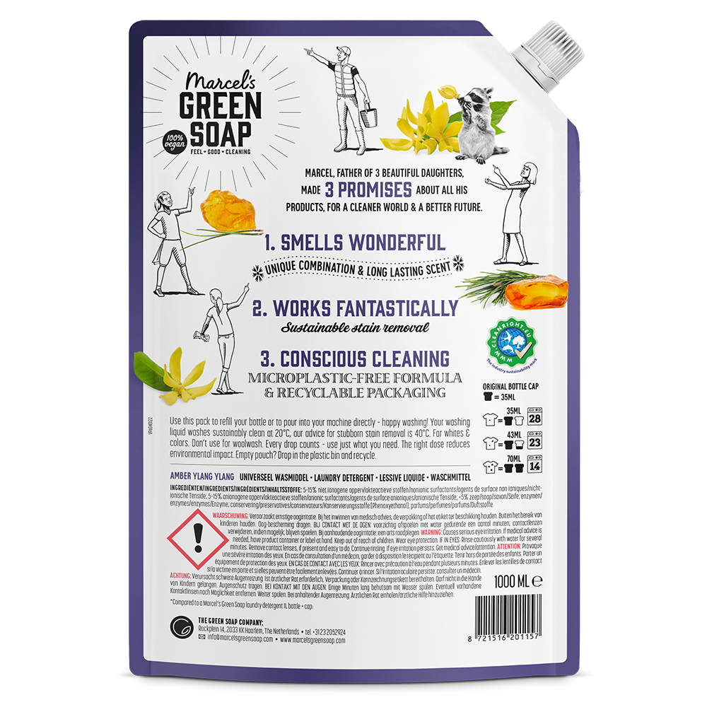 Premium Washing Liquid Refill Amber & Ylang Ylang