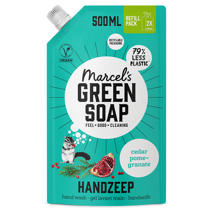Handzeep navulling Ceder & Granaatappel