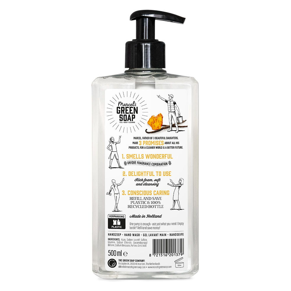 Handzeep Vanille & Amber 500 ml