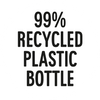 99% gerecycled plastic fles