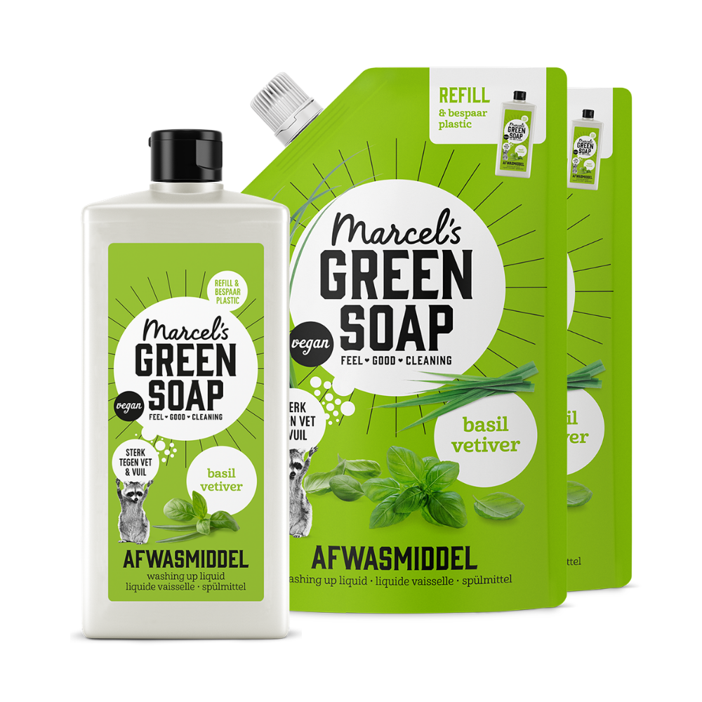 Hand Dishwash Refill Bundle Basil & Vetiver
