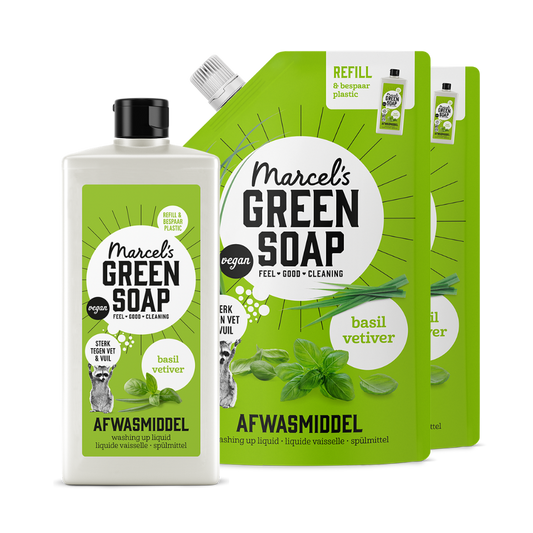 Afwasmiddel Navulbundel Basilicum & Vetiver