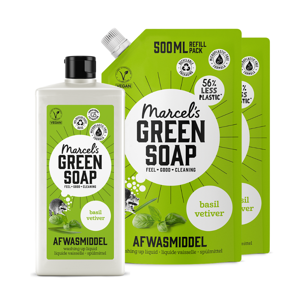 Hand Dishwash Refill Bundle Basil & Vetiver