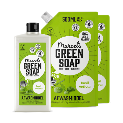 Hand Dishwash Refill Bundle Basil & Vetiver