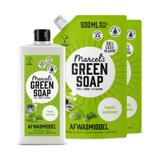 Afwasmiddel Navulbundel Basilicum & Vetiver
