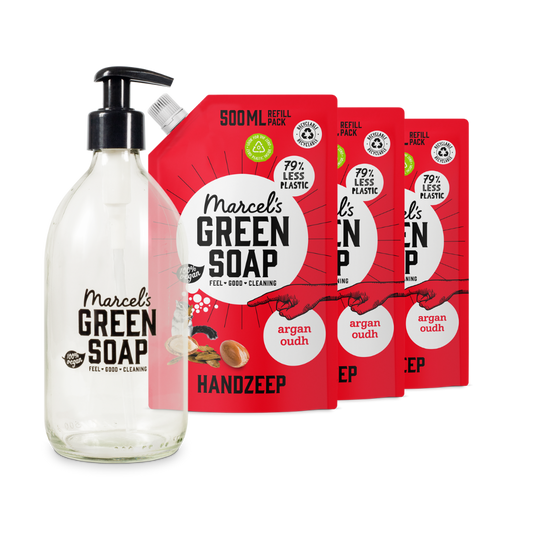 Glasflaschen-Nachfüllpaket Argan & Oudh