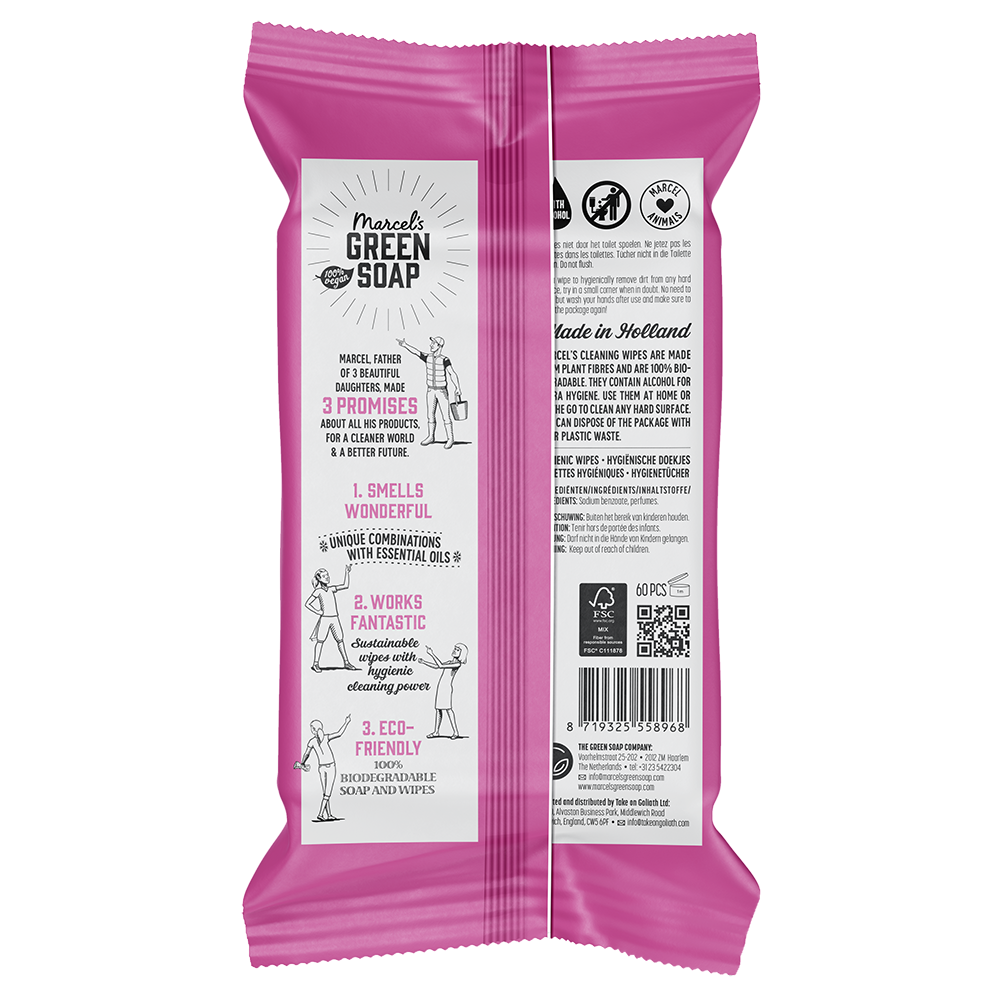 Hygienic Cleaning Wipes Patchouli & Cranberry