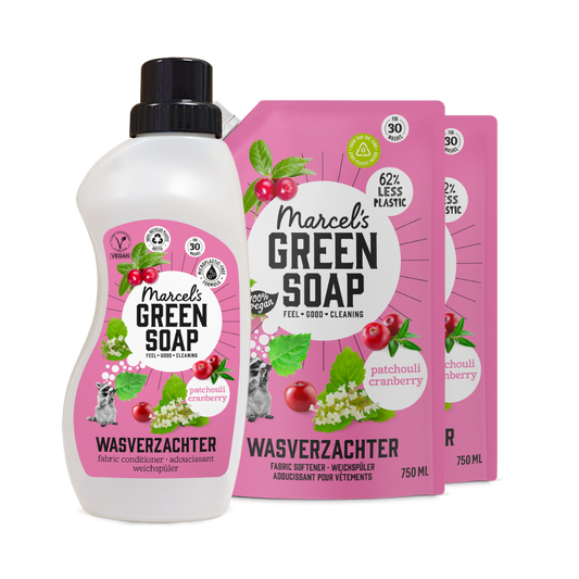 Wasverzachter Navulbundel Patchouli & Cranberry