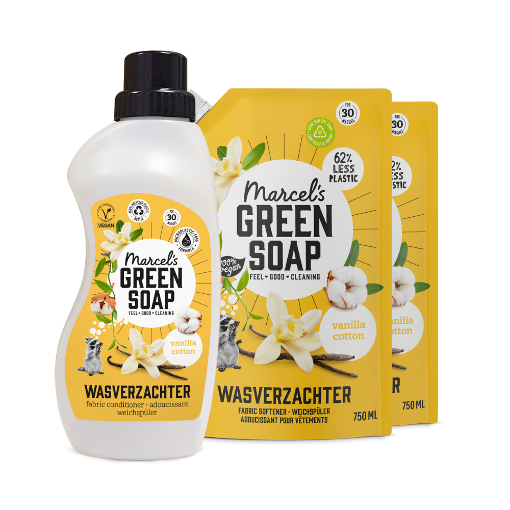 Wasverzachter Navulbundel Vanille & Katoen