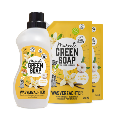 Wasverzachter Navulbundel Vanille & Katoen