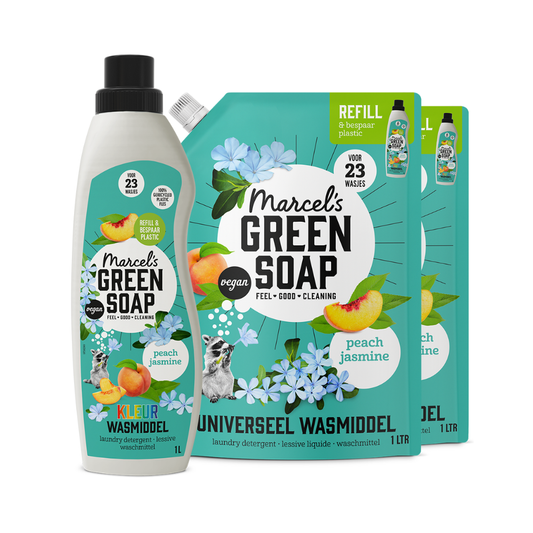 Kleur Wasmiddel Navulbundel Perzik & Jasmijn