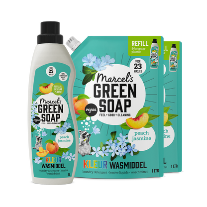 Kleur Wasmiddel Navulbundel Peach & Jasmine