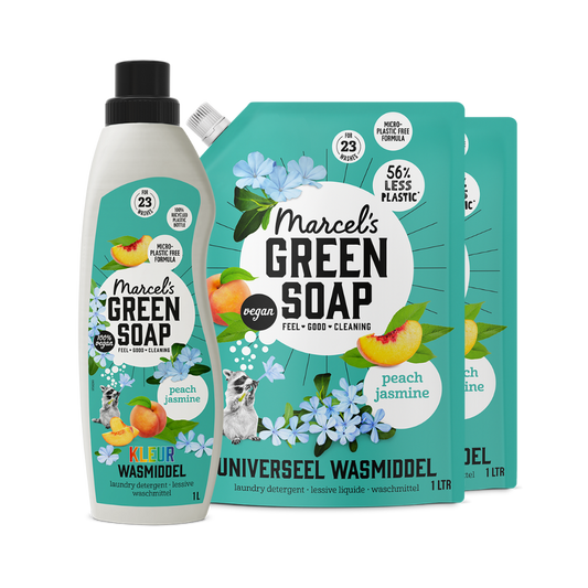 Kleur Wasmiddel Navulbundel Perzik & Jasmijn