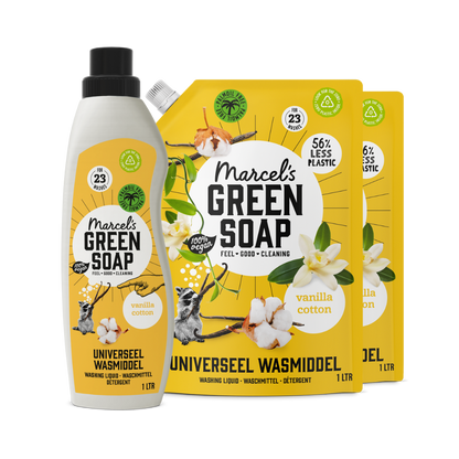 Universal Washing Liquid Refill Bundle Vanilla & Cotton