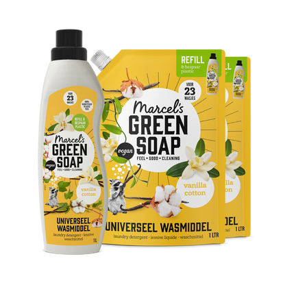 Universal Washing Liquid Refill Bundle Vanilla & Cotton