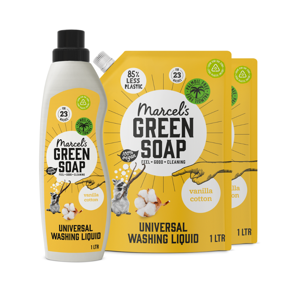 Universal Washing Liquid Refill Bundle Vanilla & Cotton – Marcel's ...